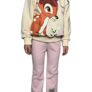 Bluza Bambi i różowe dzwony dla dziewczynki.
